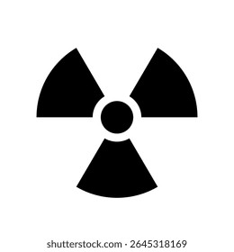 nuclear sign, ISO 361 International ionizing radiation trefoil symbol, radioactive contamination vector icon