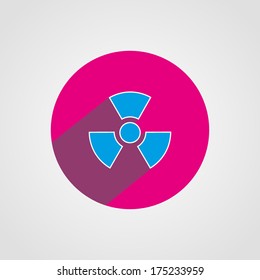 Nuclear Sign Representing the Danger of Radiation Isolated on White Background