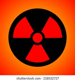 Nuclear sign representing the danger of radiation