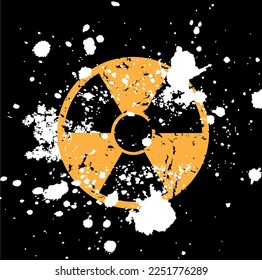 nuclear signs on wall background