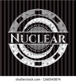 Nuclear silvery emblem