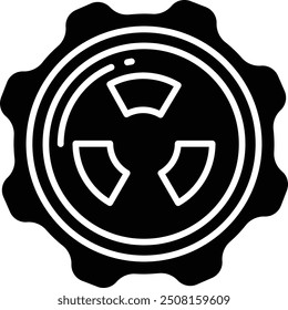 nuclear solid glyph vector illustration