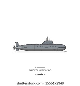Nuclear Submarine - Line color icon