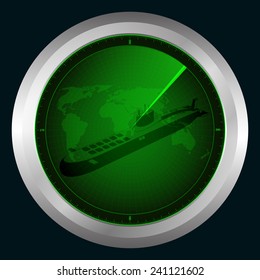 nuclear submarine radar icon