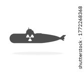 Nuclear Submarine Vector Icon illustration