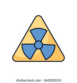 nuclear symbol caution isolated icon vector illustration design