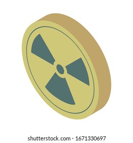 nuclear symbol caution isolated icon vector illustration design