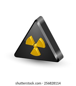 Nuclear symbol isolated on white background