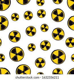 Nuclear Symbol Pattern Background Design Stock Vector (Royalty Free ...