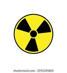 Nuclear Symbol. Radiation Warning. Hazard Icon Isolated on white background. eps