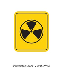 Nuclear symbol.Radiation icon isolated on white