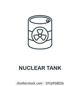 Nuclear Tank icon. Simple element from global warming collection. Creative Nuclear Tank icon for web design, templates, infographics and more