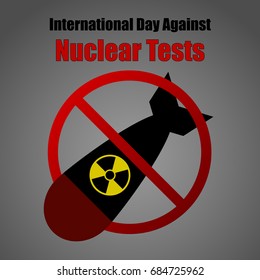 Nuclear Tests Forbidden Sign Illustration - Nuclear Threat, Anti War, Military