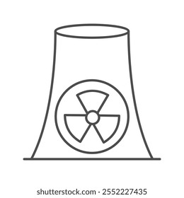 Ícone de linha fina nuclear , vetor, pixel perfect, arquivo ilustrador