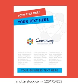 Nuclear Title Page Design for Company profile ,annual report, presentations, leaflet, Brochure Vector Background
