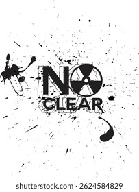 nuclear typography design art concept