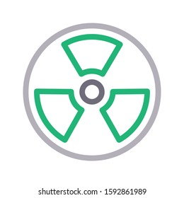 nuclear vector color line icon 