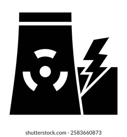 Nuclear Vector Glyph Icon Vector Design