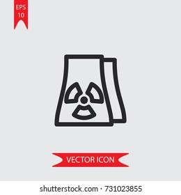 Nuclear vector icon, illustration symbol