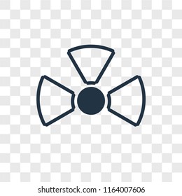 Nuclear vector icon isolated on transparent background, Nuclear logo concept