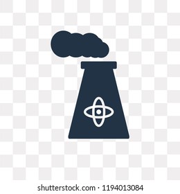 Nuclear vector icon isolated on transparent background, Nuclear transparency concept can be used web and mobile