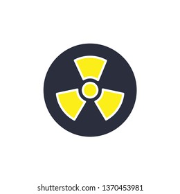 Nuclear vector icon recycling symbol. Modern simple flat vector illustration for web site or mobile app