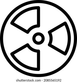 nuclear Vector illustration on a transparent background. Premium quality symbols. Stroke vector icon for concept and graphic design.