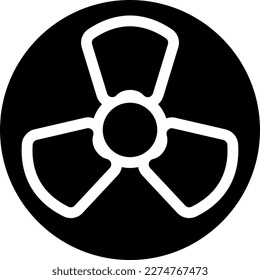 ilustración del vector nuclear en un fondo transparente. Símbolos de calidad superior. Iconos vectoriales de glifos para diseño de conceptos y gráficos.
