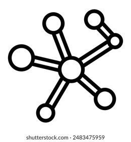 Nuclear Vector Line Icon Design