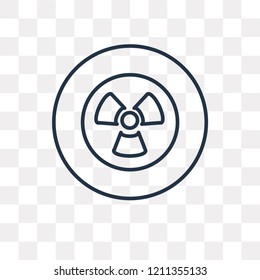 Nuclear vector outline icon isolated on transparent background, high quality linear Nuclear transparency concept can be used web and mobile