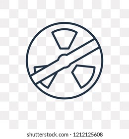 Nuclear vector outline icon isolated on transparent background, high quality linear Nuclear transparency concept can be used web and mobile