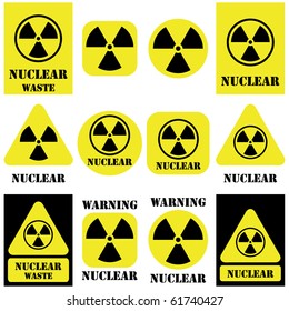 Nuclear vector set isolated on white