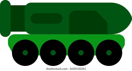 nuclear vehicle icon flat style design