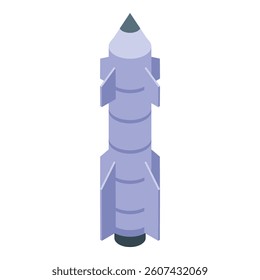 Nuclear warhead icbm ready to launch, military technology concept