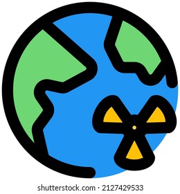 Anuncio nuclear Logotipo para diseño de destrucción posterior