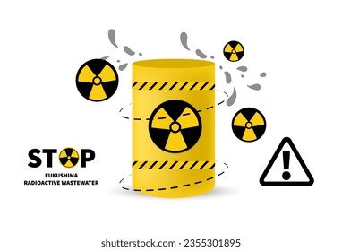 contenedor de desechos nucleares. radioactivo. ilustración vectorial