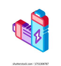 Nuclear Waste Container vector isometric sign. color isolated symbol illustration