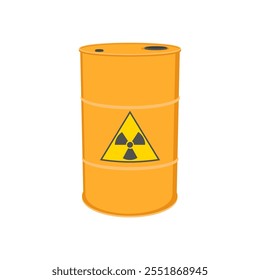 Nuclear Waste Flat Icon, Vector illustration