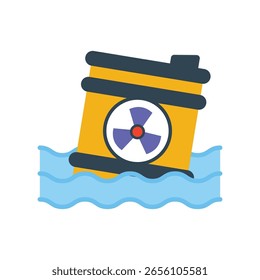 Arquivos Eps 10 De Ícone De Vetor Plano De Resíduos Nucleares