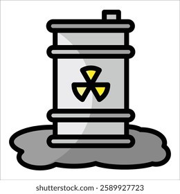 Nuclear Waste Icon Element For Design