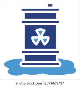Nuclear Waste Icon Element For Design