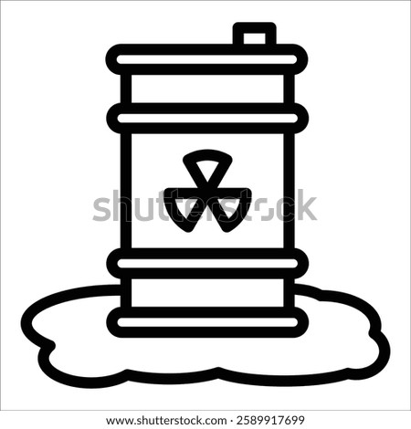 Nuclear Waste Icon Element For Design