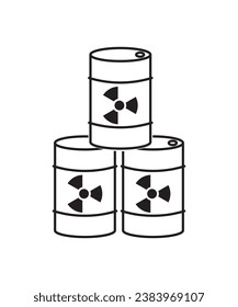 Atommüll-Symbol, Vektorsymbol der besten Wohnung.