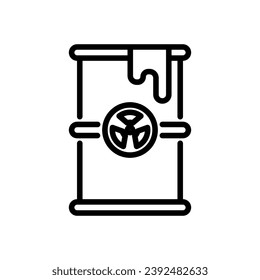 nuclear waste icon vector in line style