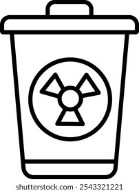 Nuclear Waste Vector Illustration Detailed Icon