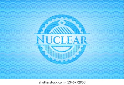 Nuclear water wave representation emblem.