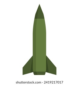 Nuclear weapon icon cartoon vector. Army battle. Rocket flame
