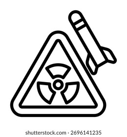Kernwaffensymbolelement für Design und Vektor