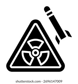 Kernwaffensymbolelement für Design und Vektor