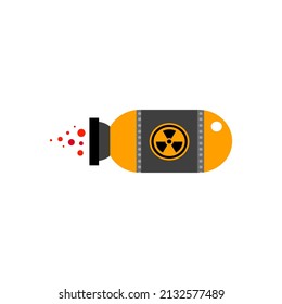 a nuclear weapon illustration.  a nuclear nuke weapon isolation. 